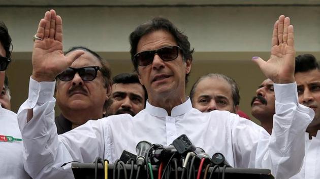 Imran Khan speaks after voting in the general election in Islamabad.(Reuters File Photo) Imran Khan speaks after voting in the general election in Islamabad.(Reuters File Photo)