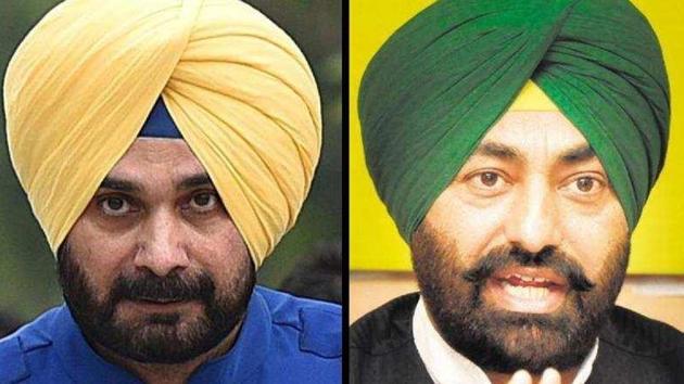 Sukhpal Singh Khaira and Navjot Singh Sidhu (HT File) Sukhpal Singh Khaira and Navjot Singh Sidhu (HT File)