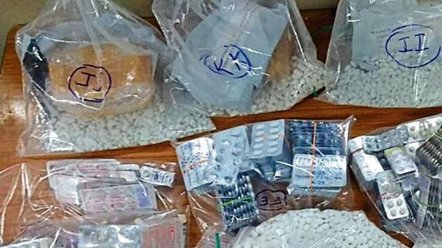 The NCB said they recovered sedatives worth ₹1 lakh. (HT Photo) The NCB said they recovered sedatives worth ₹1 lakh. (HT Photo)