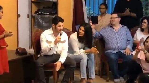 Priyanka Chopra and Nick Jonas got engaged in a traditional Hindu ceremony on Sunday.
