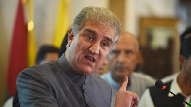 Newly-appointed Pakistani foreign minister Shah Mahmood Qureshi addresses the media on his first day at the foreign ministry in Islamabad on August 20, 2018. (AFP) Newly-appointed Pakistani foreign minister Shah Mahmood Qureshi addresses the media on his first day at the foreign ministry in Islamabad on August 20, 2018. (AFP)