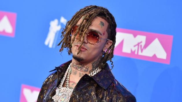 US rapper Lil Pump was all dreadlocks at the show. (AFP) 