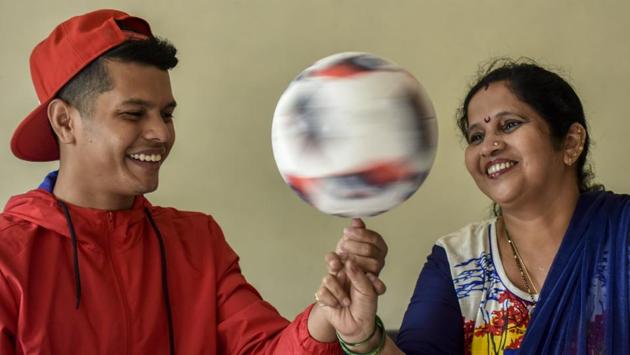 Initially, his parents told him to opt for a more mainstream career but a bit of convincing later their support has only grown for his choice. Today, they take pride in showing videos of their son lining up tricks. (Kunal Patil / HT Photo)