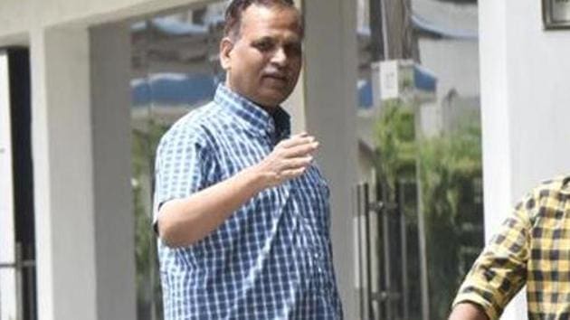 Delhi home minister Satyendar Jain(Sonu Mehta/ Hindustan Times)