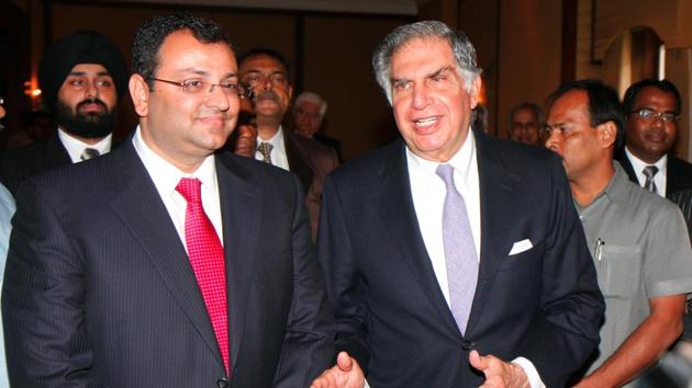 The conflict between Mistry and the Tata Group began with a boardroom coup in 2016, when the former’s son, Cyrus Mistry (pictured above with Ratan Tata) was ousted as chairman of the latter.(HT File Photo)