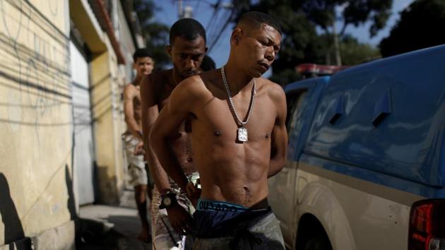 The military said 4,200 soldiers entered the Penha neighbourhood and the Alemao and Mare favela complexes. A number of suspects were also arrested. (Reuters) The military said 4,200 soldiers entered the Penha neighbourhood and the Alemao and Mare favela complexes. A number of suspects were also arrested. (Reuters)