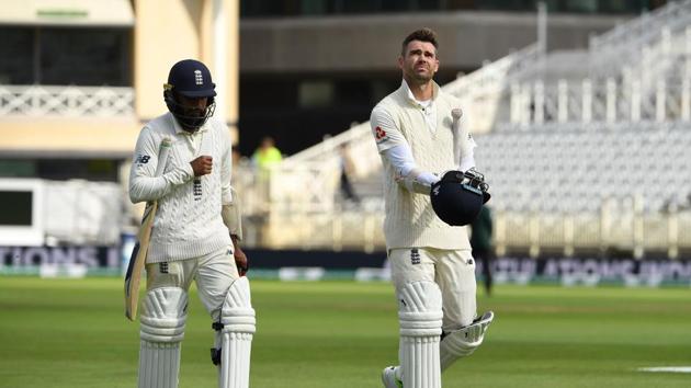 England's Adil Rashid (L) and England's James Anderson walk off the field after losing the fourth day of the third Test cricket match between England and India at Trent Bridge in Nottingham, central England on August 21, 2018. (AFP) England's Adil Rashid (L) and England's James Anderson walk off the field after losing the fourth day of the third Test cricket match between England and India at Trent Bridge in Nottingham, central England on August 21, 2018. (AFP)