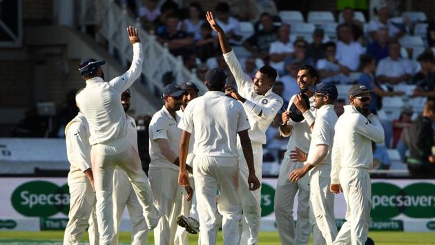 Hardik Pandya’s maiden five-wicket haul and Virat Kohli’s 23rd Test century laid the foundation of a 203-run win over England in the third Test in Nottingham. The victory sets up the series perfectly with India reducing the deficit to 2-1. (Paul Ellis / AFP File) Hardik Pandya’s maiden five-wicket haul and Virat Kohli’s 23rd Test century laid the foundation of a 203-run win over England in the third Test in Nottingham. The victory sets up the series perfectly with India reducing the deficit to 2-1. (Paul Ellis / AFP File)