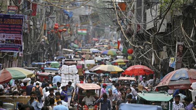According to Population Reference Bureau estimates, the compound annual growth rate of India’s population between mid-2018 to mid-2030 is likely to be 0.93%, and come down to 0.46% between 2030 and 2050.(AP file photo) According to Population Reference Bureau estimates, the compound annual growth rate of India’s population between mid-2018 to mid-2030 is likely to be 0.93%, and come down to 0.46% between 2030 and 2050.(AP file photo)