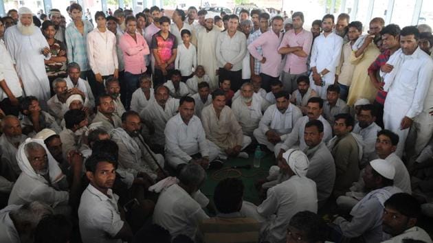 Representatives of Kolgaon, Punhana and other adjoining villages met on Tuesday evening and unanimously decided that after the morning prayers on Wednesday, there would be a protest by 36 communities of 400 villages at the Eidgah against ‘rising hate’ in the area.(HT File Photo)