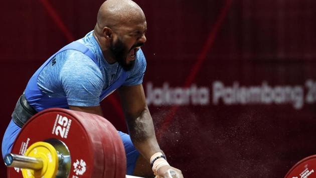 Sathish Kumar Sivalingam competes at the Asian Games. (REUTERS) Sathish Kumar Sivalingam competes at the Asian Games. (REUTERS)