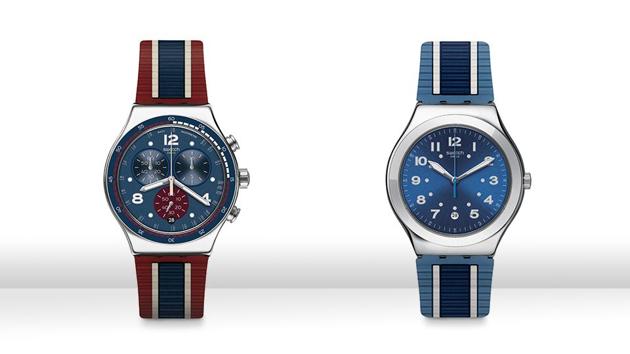 The world of stripes: Who said you could flaunt stripes only on your clothes? These timepieces are clearly proof that they make for great wrist wear as well. (SWATCH)