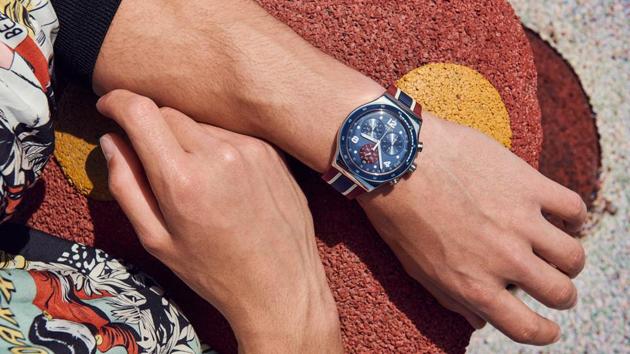 The world of stripes: Who said you could flaunt stripes only on your clothes? These timepieces are clearly proof that they make for great wrist wear as well. (SWATCH)