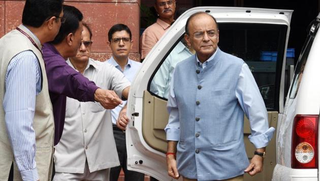 On Thursday, Union minister Arun Jaitley resumed work at the finance and corporate affairs ministry after a three-month-long break following a successful kidney transplant at the All India Institute of Medical Sciences (AIIMS) in New Delhi. (Arvind Yadav / HT Photo) On Thursday, Union minister Arun Jaitley resumed work at the finance and corporate affairs ministry after a three-month-long break following a successful kidney transplant at the All India Institute of Medical Sciences (AIIMS) in New Delhi. (Arvind Yadav / HT Photo)