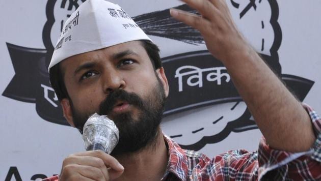 A party functionary close to Ashish Khetan said he “could not see himself grow in the set-up” any further.(HT/File Photo)