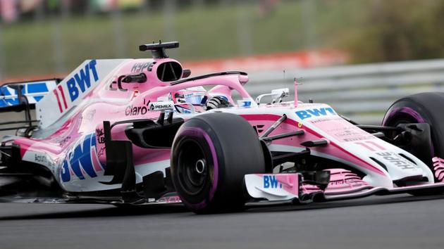 Force India's Sergio Perez during practice in Budapest.