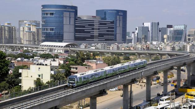 The rapid metro in Gurugram runs empty or half full very often as it is expensive for the short distance that it runs through. (Parveen Kumar / HT File Photo) The rapid metro in Gurugram runs empty or half full very often as it is expensive for the short distance that it runs through. (Parveen Kumar / HT File Photo)