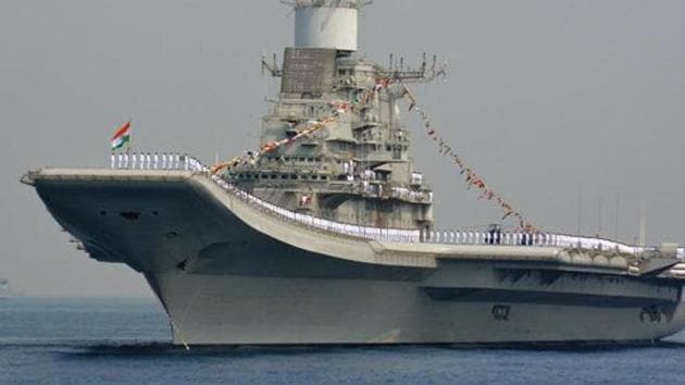 Indian Navy personnel stand on the INS Vikramaditya, a modified Kiev-class aircraft carrier, during the International Fleet Review in Visakhapatnam on February 6, 2016. (AFP File Photo) Indian Navy personnel stand on the INS Vikramaditya, a modified Kiev-class aircraft carrier, during the International Fleet Review in Visakhapatnam on February 6, 2016. (AFP File Photo)