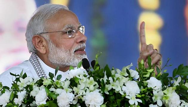 PM Modi said three lakh children in India were saved because of the cleanliness drive, quoting a report from WHO. (PTI) PM Modi said three lakh children in India were saved because of the cleanliness drive, quoting a report from WHO. (PTI)