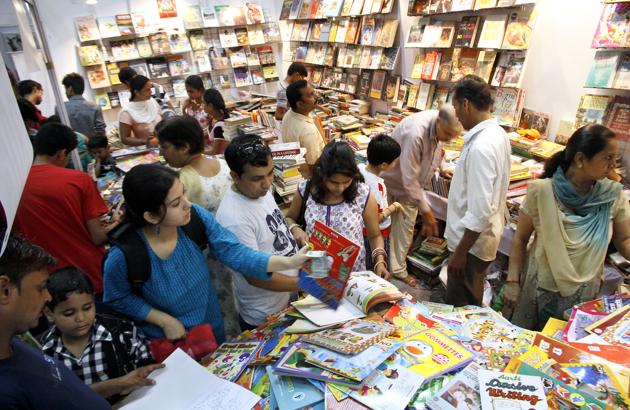Visitors browse though books at a previous edition of Delhi Book Fair in the Capital.(PHOTO: M ZHAZO/HT) Visitors browse though books at a previous edition of Delhi Book Fair in the Capital.(PHOTO: M ZHAZO/HT)