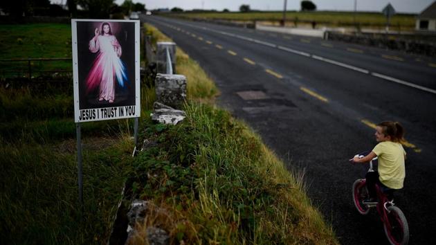 Religion is still deeply embedded in the face of the Irish countryside - roadside grottos with statues of the Virgin Mary a feature of almost every Irish town and village, with most erected in 1954 when the Vatican called for a Marian year of celebration and devotion. (Clodagh Kilcoyne / REUTERS) Religion is still deeply embedded in the face of the Irish countryside - roadside grottos with statues of the Virgin Mary a feature of almost every Irish town and village, with most erected in 1954 when the Vatican called for a Marian year of celebration and devotion. (Clodagh Kilcoyne / REUTERS)