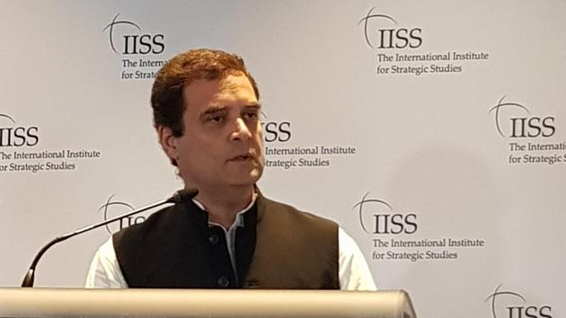 Rahul Gandhi today addressed a series of interactive events with audiences that included policy experts, diplomats, scholars, students and British MPs in London. (HT Photo) Rahul Gandhi today addressed a series of interactive events with audiences that included policy experts, diplomats, scholars, students and British MPs in London. (HT Photo)