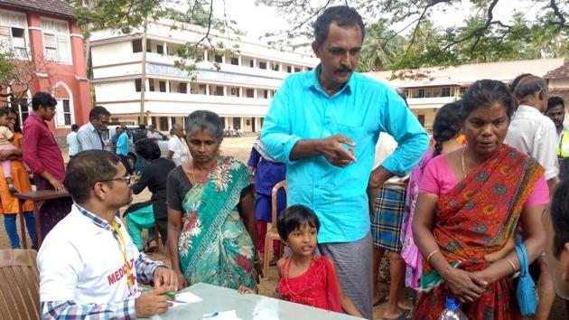 Medical camp at Ernakulam. (HT PHOTO) Medical camp at Ernakulam. (HT PHOTO)