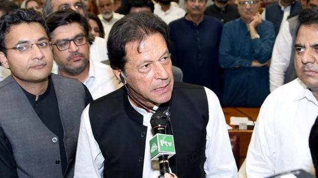 Pakistan Prime Minister Imran Khan, chairman of Pakistan Tehreek-e-Insaf (PTI) political party, speaks after he was elected, in Islamabad. (Reuters File via Handout) Pakistan Prime Minister Imran Khan, chairman of Pakistan Tehreek-e-Insaf (PTI) political party, speaks after he was elected, in Islamabad. (Reuters File via Handout)