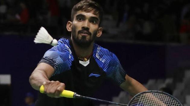 India's Srikanth Kidambi returns a shot to Hong Kong's Wong Wing Ki Vincent during their men's single badminton match. (AP) India's Srikanth Kidambi returns a shot to Hong Kong's Wong Wing Ki Vincent during their men's single badminton match. (AP)