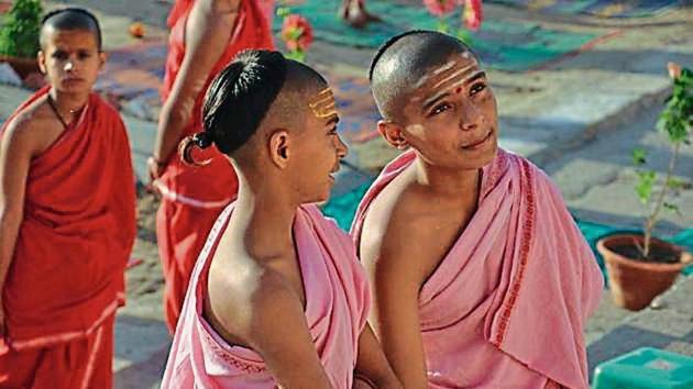 Young Sanskrit scholars (batuks) in Varanasi.(HT File Photo) Young Sanskrit scholars (batuks) in Varanasi.(HT File Photo)