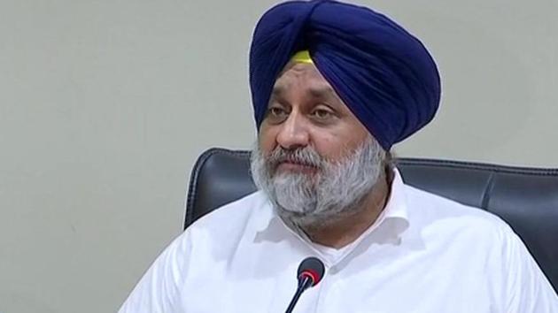 Sukhbir Singh Badal speaks to journalists on Congress president Rahul Gandhi’s statement on 1984 riots. (ANI Photo) Sukhbir Singh Badal speaks to journalists on Congress president Rahul Gandhi’s statement on 1984 riots. (ANI Photo)
