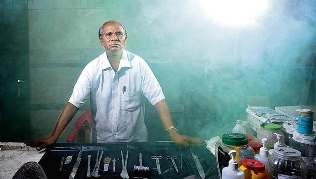 Gautam Pawar, who has worked at a morgue for 30 years, says the job has put him at ease with the idea of death (Anshuman Poyrekar/HT Photo) Gautam Pawar, who has worked at a morgue for 30 years, says the job has put him at ease with the idea of death (Anshuman Poyrekar/HT Photo)