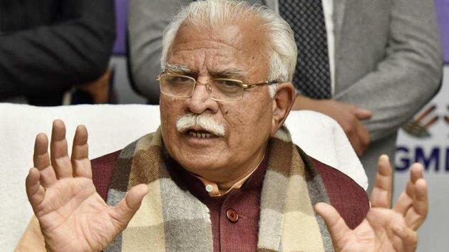 Manohar Lal Khattar (HT File) Manohar Lal Khattar (HT File)