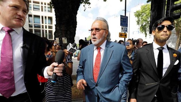 Vijay Mallya (centre) leaves after appearing at the Westminster Magistrate’s Court in central London, July 31, 2018 (AFP) Vijay Mallya (centre) leaves after appearing at the Westminster Magistrate’s Court in central London, July 31, 2018 (AFP)