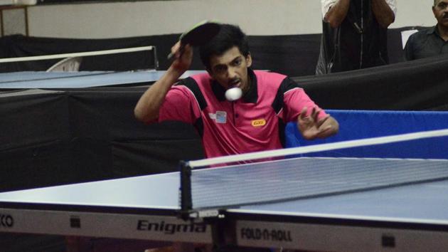 It was the first tournament win and men’s championship title for Adarsh Gopal. (RAVINDRA JOSHI/HT) It was the first tournament win and men’s championship title for Adarsh Gopal. (RAVINDRA JOSHI/HT)