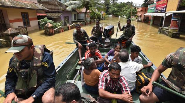 Defence forces were involved in several daring rescue acts such as the air-lifting of a pregnant woman and winching up of a two-year-old which won them widespread appreciation. (HT File Photo) Defence forces were involved in several daring rescue acts such as the air-lifting of a pregnant woman and winching up of a two-year-old which won them widespread appreciation. (HT File Photo)