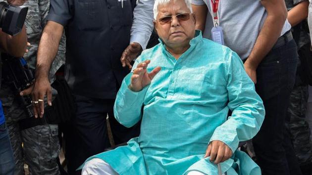 RJD chief Lalu Prasad Yadav leaves for a heart ailment treatment, in Patna. (PTI File Photo) RJD chief Lalu Prasad Yadav leaves for a heart ailment treatment, in Patna. (PTI File Photo)