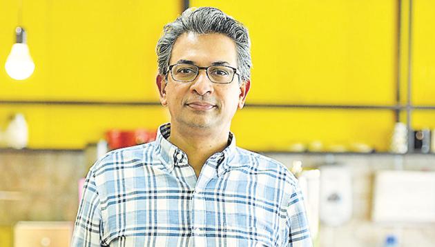 Rajan Anandan at Google’s Gurugram office.(Sanjeev Verma/HT PHOTO)