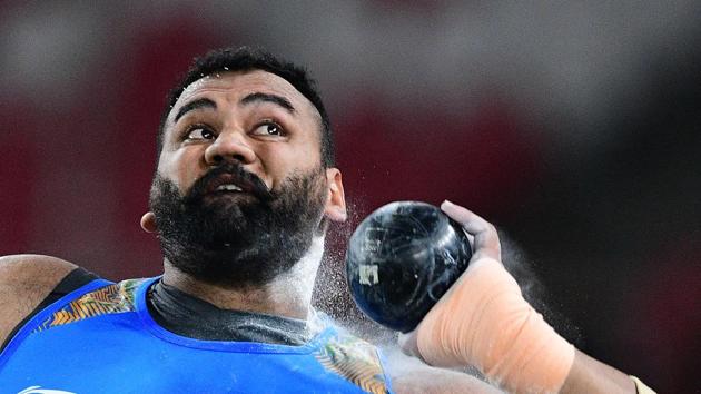 Live updates and scores from Day 7 of the Asian Games 2018: Tajinderpal Singh broke Asian Games record to win gold for India.(HT Photo)