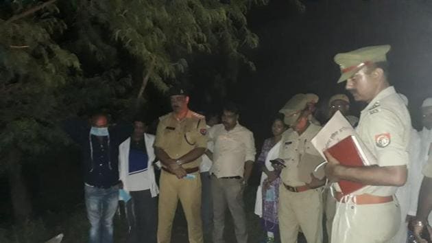 The Unnao police Saturday exhumed the body of Yunus Khan, a key witness in the alleged murder of Unnao rape victim’s father in April, amid strong opposition from Khan’s family. (HT Photo) The Unnao police Saturday exhumed the body of Yunus Khan, a key witness in the alleged murder of Unnao rape victim’s father in April, amid strong opposition from Khan’s family. (HT Photo)