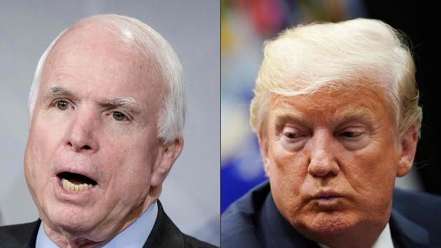 One of John McCain’s final wishes, as he struggled against a devastating brain cancer, could not have been more clear. He made it known that he did not want Donald Trump to attend his funeral.(AFP Photo)