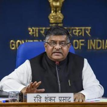 Union Law and Justice minister Ravi Shankar Prasad addresses a press conference in New Delhi on August 9.(PTI File Photo)