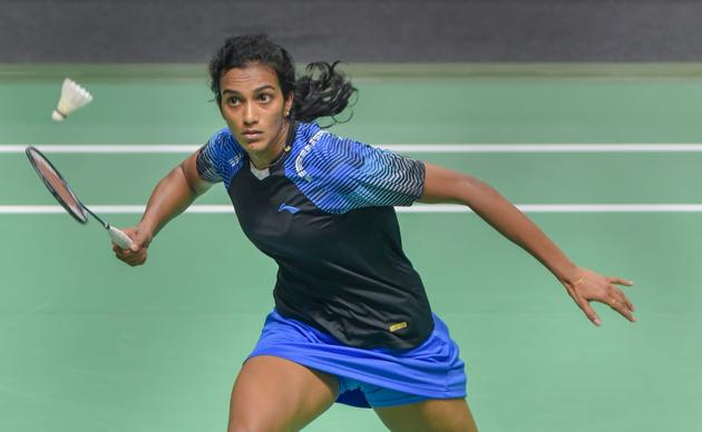 Jakarta: Indian shuttler PV Sindhu plays against Japan's Akane Yamaguchi in the women's singles 2nd semifinal match. (PTI) 