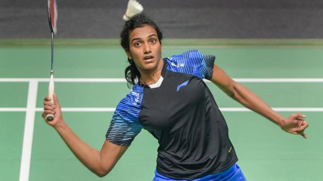 PV Sindhu defeated Akane Yamaguchi to reach the women’s singles badminton final at Asian Games 2018.(PTI)