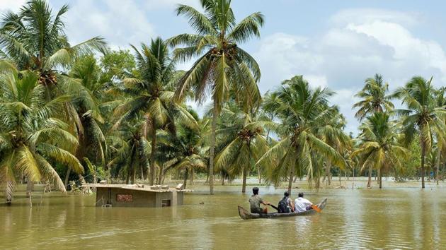 Floods in Kerala have damaged paddy, banana, spices and other crops in 45,000 hectare of farmland, agriculture secretary Shobhana K Pattanayak said on Monday.(AFP Photo) Floods in Kerala have damaged paddy, banana, spices and other crops in 45,000 hectare of farmland, agriculture secretary Shobhana K Pattanayak said on Monday.(AFP Photo)
