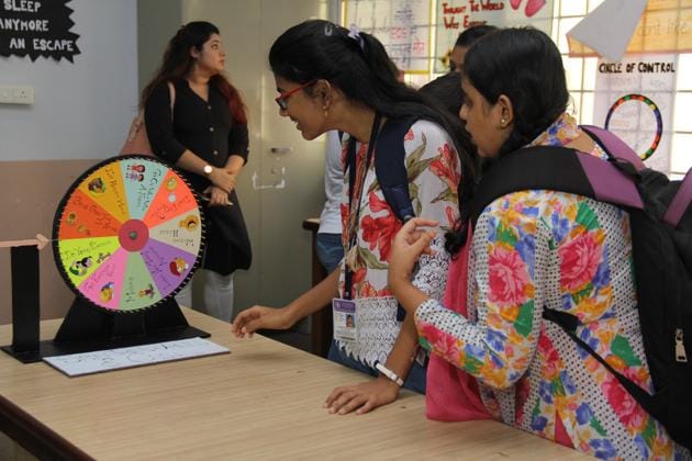 The annual mental ­health-themed festival at VG Vaze College in Mulund features Spin the Wheel, which offers positive suggestions like ‘Go on a walk with a friend’ and ‘Eat healthy meals’ to beat stress.