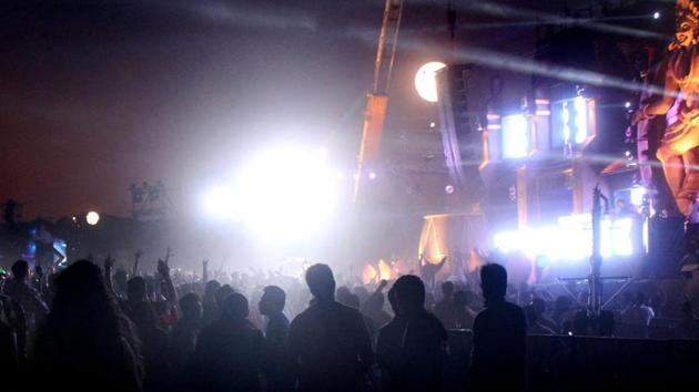 The Goa Sunburn Festival Goa in 2013. Police in Maharashtra say members of a Hindu right wing group planned to attack the Pune edition of the music festival.(HT file photo)