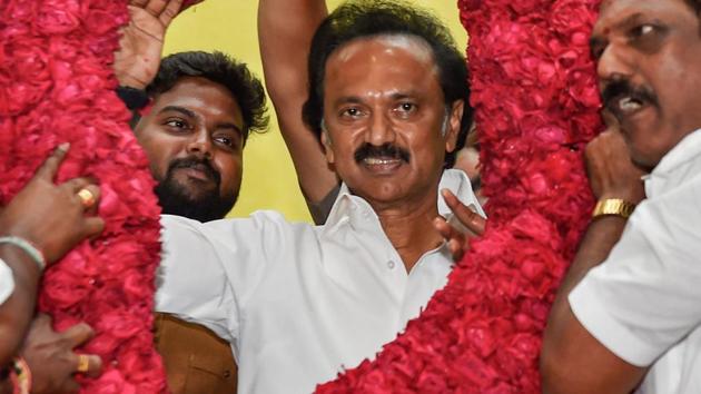 Congress president Rahul Gandhi was among the first political leaders to congratulate MK Stalin (pictured) after he took over as DMK chief on Tuesday. (PTI) Congress president Rahul Gandhi was among the first political leaders to congratulate MK Stalin (pictured) after he took over as DMK chief on Tuesday. (PTI)
