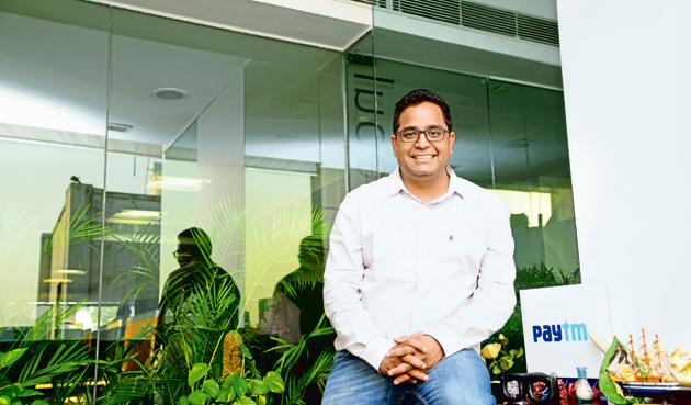 Vijay Shekhar Sharma, founder and CEO, Paytm. Well-known investor Warren Buffett’s Berkshire Hathaway has invested in One97 Communications, the parent of Paytm.(Ramesh Pathania/Mint)