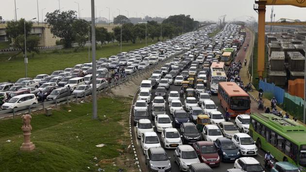 Delhi woke up to waterlogged streets and traffic jams after heavy rains hit several parts of the city as well as its surrounding areas in the wee hours of Tuesday. Heavy rain accompanied by lightning was reported around the Indira Gandhi International (IGI) Airport, Teen Murti Bhavan and RK Puram, among other areas in the city. (Mohd Zakir / HT Photo) Delhi woke up to waterlogged streets and traffic jams after heavy rains hit several parts of the city as well as its surrounding areas in the wee hours of Tuesday. Heavy rain accompanied by lightning was reported around the Indira Gandhi International (IGI) Airport, Teen Murti Bhavan and RK Puram, among other areas in the city. (Mohd Zakir / HT Photo)